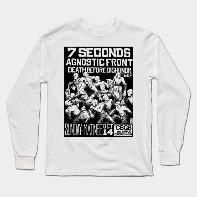 7 Seconds / Agnostic Front / Death Before Dishonor Long Sleeve T-Shirt by Punk Flyer Archive